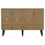 Hanah Home Consola Sapphire Oak y Gold
